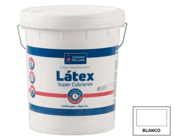 Látex 1 tineta Super cubriente blanco mate Sherwin Williams-2