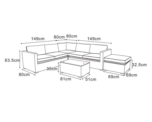 Set terraza 6 personas Cannas Outzen-3
