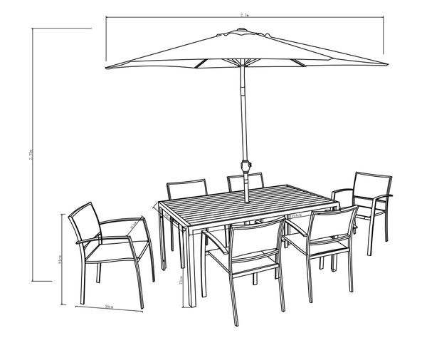 Comedor exterior 6 personas Dalia Outzen-2