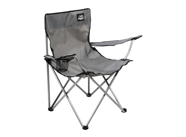 Silla camping apoyabrazos gris Alpes-1
