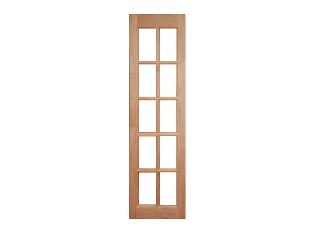 Mampara Pino Radiata Sevillana 65x230 cm 10 Vidrios Moldupanel-1