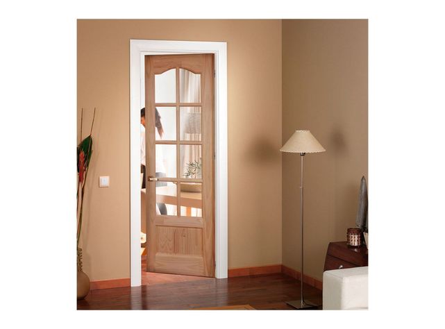 Puerta Pino Radiata Caburga 60x210 cm 8 Vidrios Moldupanel-2