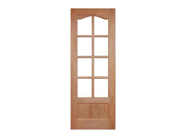 Puerta Pino Radiata Caburga 80x200 cm 8 Vidrios Moldupanel-1