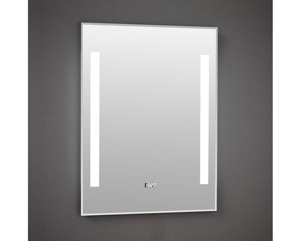Espejo LED con reloj 60 cm-1