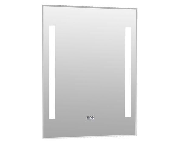 Espejo LED con reloj 60 cm-0