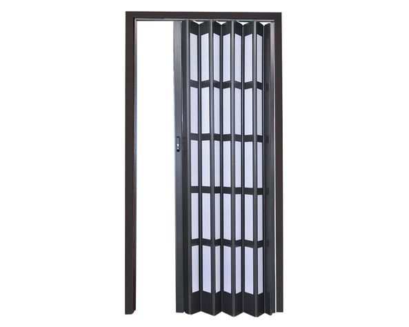 Puerta Plegable PVC 90x200 cm Wengue con ventana Baldara-0
