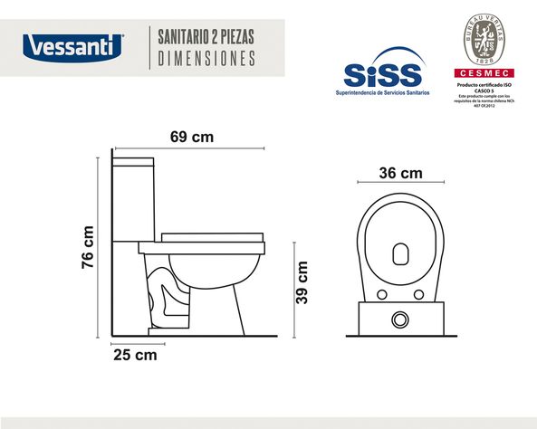 One piece 30 cm dual flush asiento cierre suave Agne-5
