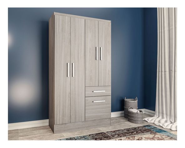 Clóset 4 puertas 1 cajón 1 zapatero crema M+Design-2