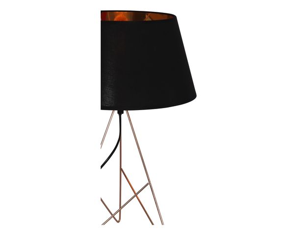 Lámpara sobremesa 1L E27 geométrica negro/dorado Abitare-2