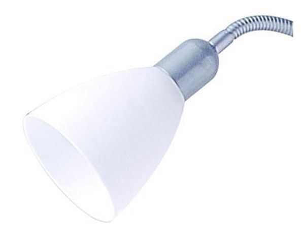 Lámpara pie 2L E27/E14 blanco/plateado Abitare-6