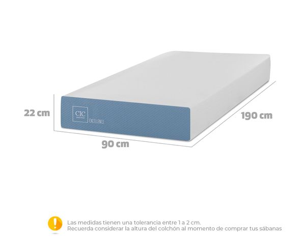 Colchón 1 plaza x 190 cm Excellence Cic-3