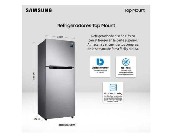 Refrigerador Top Mount no frost 302 litros RT29K500JS8/ZS silver-5