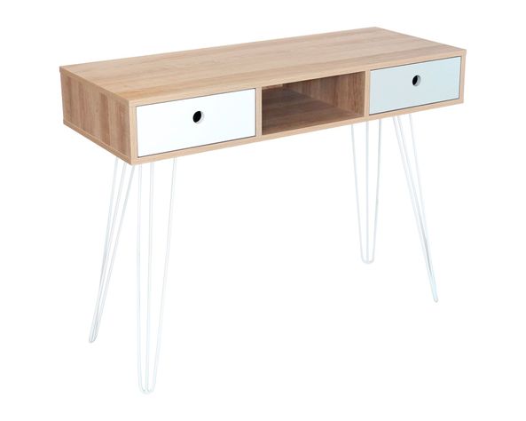 Escritorio + cajonera + librero Millie natural M+Design-6