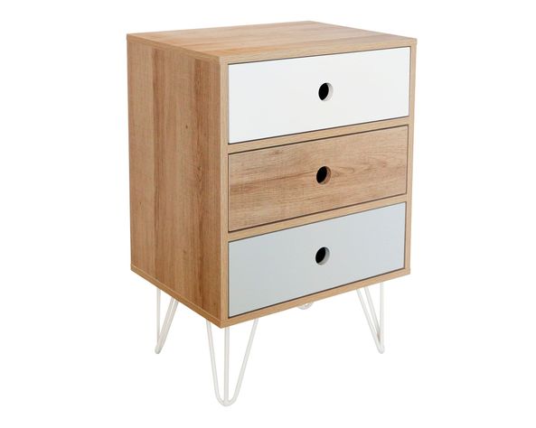 Escritorio + cajonera + librero Millie natural M+Design-9