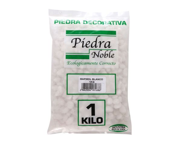 Piedra decorativa 1 kg mármol blanco Piedra Noble-1