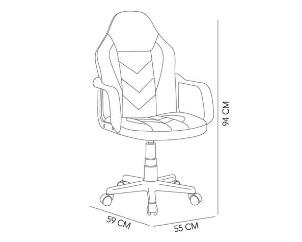 Silla gamer 5238 PR negro rojo M+Design-1