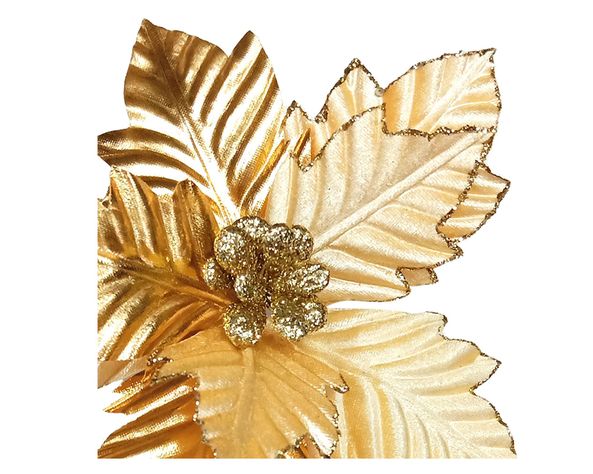 Flor navideña Ponsettia gold-1