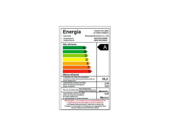 Aire Acondicionado Split Inverter 9000 BTU WIFI Samsung AR09TSFZAWK/ZS-7