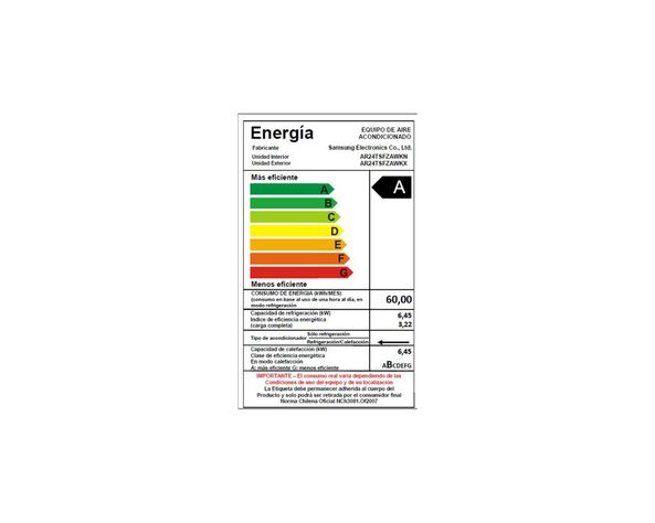 Aire Acondicionado Split Inverter 24000 BTU WIFI Samsung AR24TSFZAWK/ZS-9