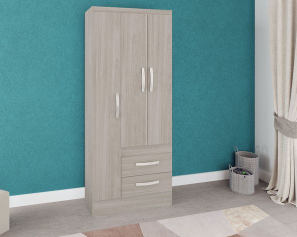 Clóset 3 puertas 2 cajones crema M+Design-3