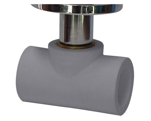 Llave de paso 20 mm cromado Hoffens-2