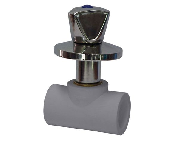 Llave de paso 20 mm cromado Hoffens-0
