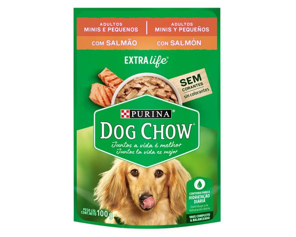 Alimento húmedo adulto 100 gr razas pequeñas salmón Dog Chow-1