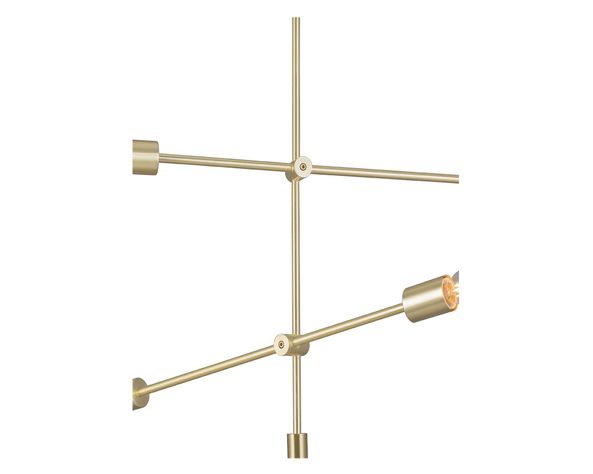 Lámpara colgar 4L E27 Asterisk gold bzlargo Abitare-4