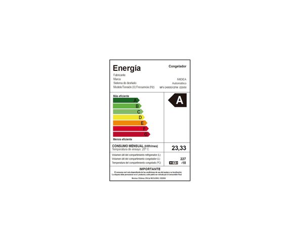 Freezer vertical 227 litros MFV-2400S312FW silver Midea-5