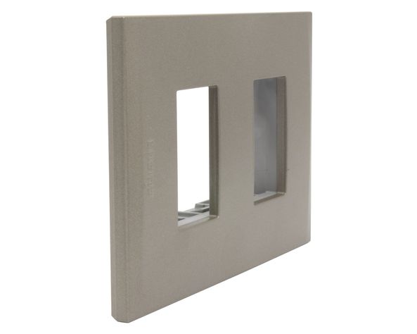 Placa 2 módulos + soporte Nobile terra Bticino-1