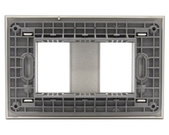 Placa 2 módulos + soporte Nobile perla Bticino-3