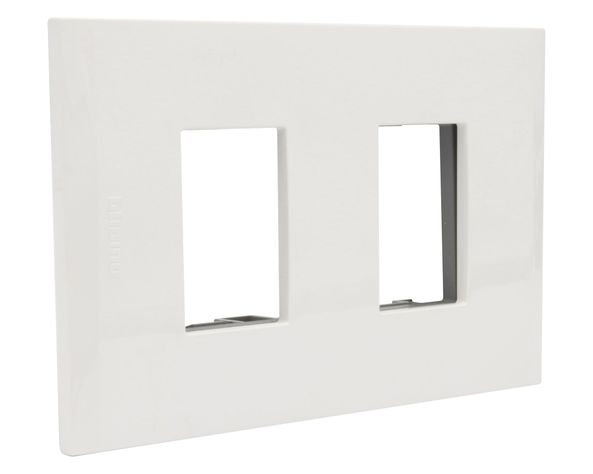 Placa 2 módulos + soporte Nobile blanco Bticino-1