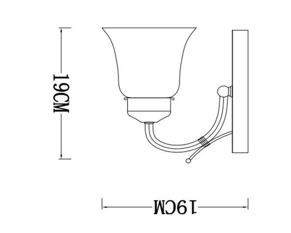 Aplique 1L E27 chocolate/mármol Abitare-3