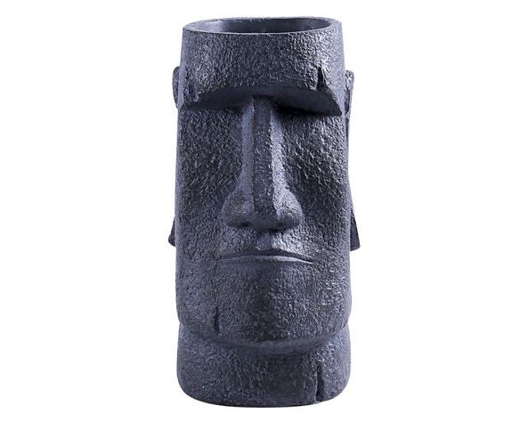 Macetero 39 cm Moai gris Outzen-0
