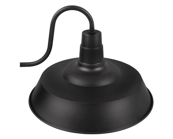 Aplique 1L E27 Gael negro mate Abitare-1