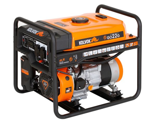 Generador eléctrico a gasolina partida manual 2200W GO22G Kolvok-8