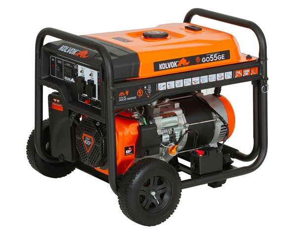 Generador eléctrico a gasolina 5500W GO55GE Kolvok-3