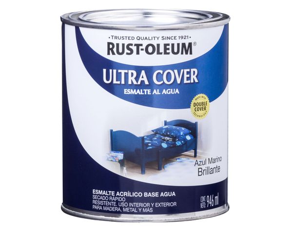 Esmalte al agua 946 ml Ultra cover azul marino brillante Rust-Oleum-0