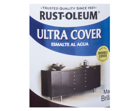 Esmalte al agua 946 ml Ultra cover marrón brillante Rust-Oleum.-1