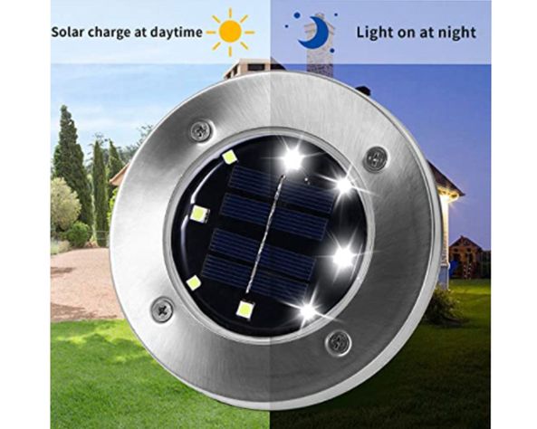 Aplique piso solar LED negro 4 unidades Pro Outdoor.-3