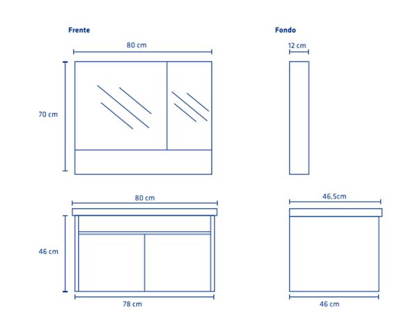 Mueble vanitorio + espejo Benno Vessanti-3