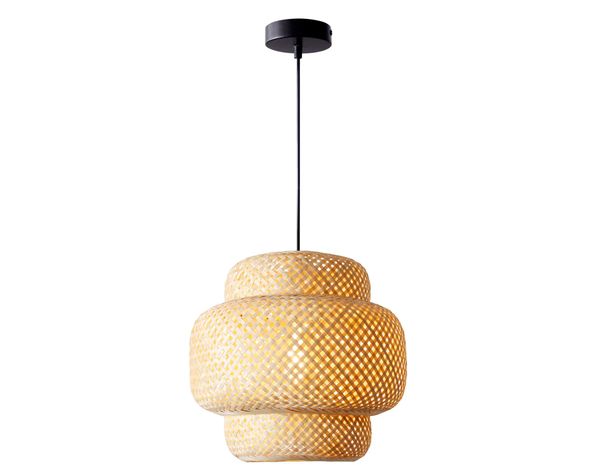 Lámpara colgar 1L E27 Maple natural Abitare-0