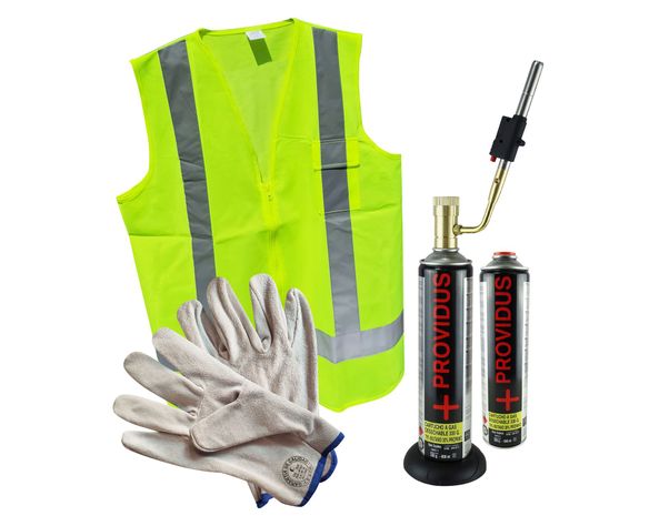 Soplete PV700 + cartucho gas + guantes + chaleco reflectante Providus.-0