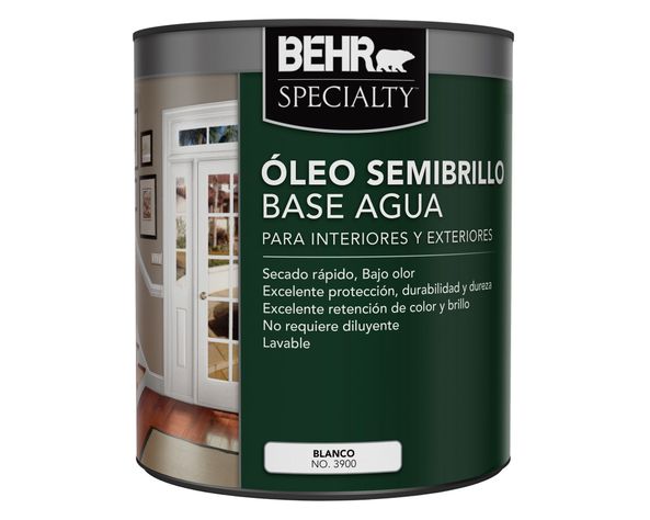 Óleo al agua 1/4 galón Specialty oscuro semi brillante Behr.-0