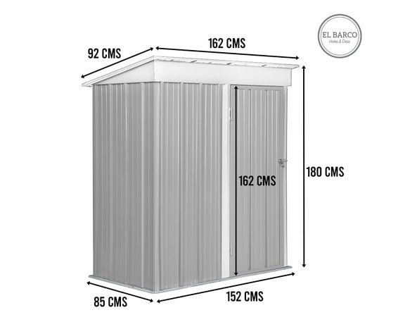 Bodega jardín 180x162x92 cm Boxshed gris.-3