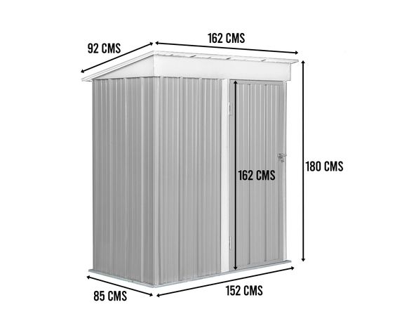 Bodega jardín con repisas 162x92x180 cm Boxshed verde-4