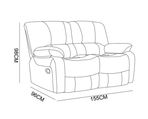 Sofá reclinable Cozy negro M+Design.-3