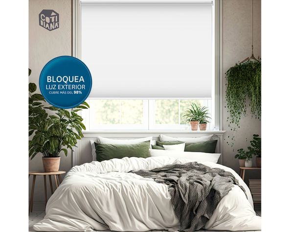 Cortina roller blackout doble 250x250 cm Sunscreen gris Cotidiana-6