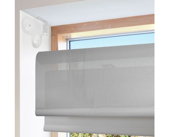 Cortina roller blackout doble 250x250 cm Sunscreen gris Cotidiana-5