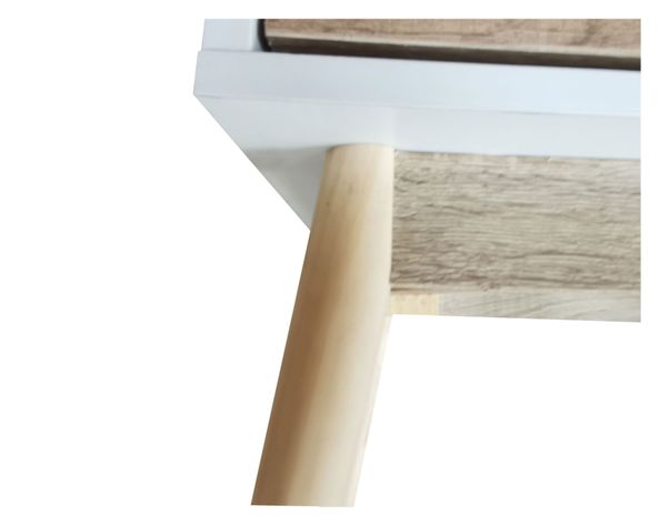 Librero 2 cajones Florencia natural/blanco M+Design-4